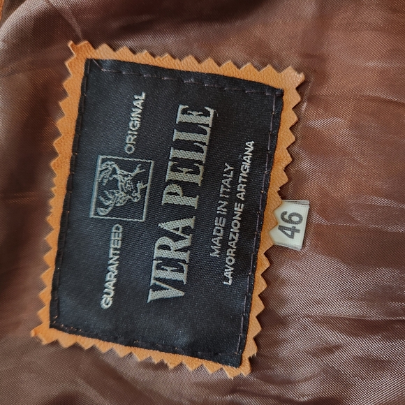 Tan leather jacket - Picture 4 of 4